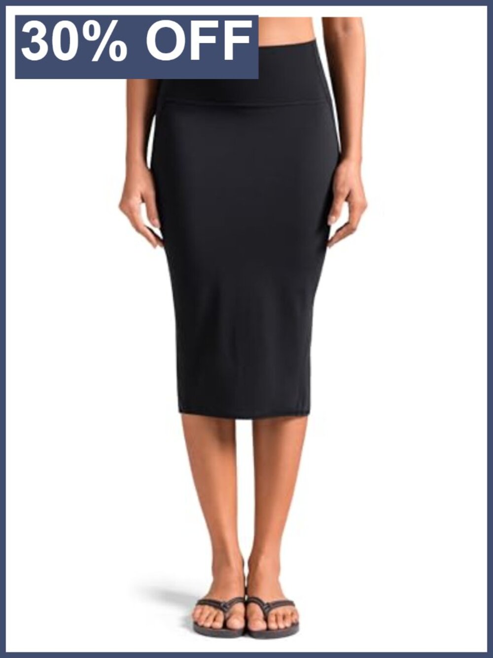 High Waist Midi Pencil Skirt Stretch Bodycon Wear to Work Business Casual